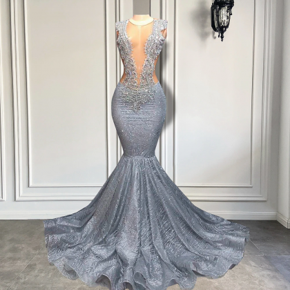 Long Glitter Prom Dresses 2023 Mermaid Style Sexy..